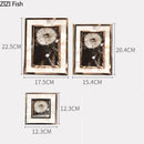 DecorBites™ Golden Shell Photo Frame for Family Portrait Nightstand Decoration