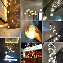 DecorBites™ Crystal Ball Chandelier Pendant Light for Staircase Hallway Bar Décor