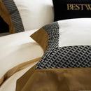 DecorBites™ Luxe Egyptian Cotton Bedding Set - Full Queen King Duvet Cover Flat Sheet Pillowcases