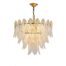 DecorBites™ Leaf Glass Pendant Lamp: Modern Luxury Crystal Suspension for Living Room, Restaurant, Bedroom.