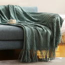DecorBites™ Knitted Wool Blanket - Soft Nordic Throw for Sofa, Bed, or Office