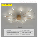 DecorBites™ Acrylic Sunflower Ceiling Lamp in Brushed Antique Gold