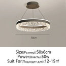 DecorBites™ Crystal Rings LED Chandelier Black&White Frame