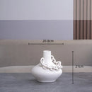 DecorBites™ Geometric Chain Porcelain Vase - Stylish Room Decor & Flower Vase