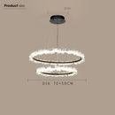 DecorBites™ Gold Crystal Ring Chandelier for Living Room and Restaurant Décor