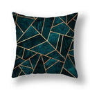 DecorBites™ Geometric Leaf Flower Pillowcase Teal Blue Sofa Car Home Decor Throw Cover