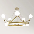 DecorBites™ Crown LED Chandelier: Elegant Ring Lustre Pendant Light for Kids Room