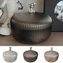 Light Luxury Plastic Candy Nuts Fruits Plate Dustproof Bear Food Storage Tray Large Capacity with Lid Dried Fruit Bowl Kitchen