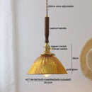 DecorBites™ LED Walnut Copper Pendant Light with Knob Switch - Modern Style Lighting Fixtures