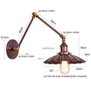 DecorBites™ Gold Industrial LED Wall Lamp with Pull Chain Switch for Home Decor