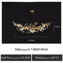 DecorBites™ Kapok Flower Glass Crystal Chandelier for Living Room Dining Bedroom