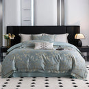 Beige and gold butterfly lyocell cotton bedding set bedroom