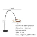 DecorBites™ Gouden Koperen Zwarte Dimbare LED Vloerlamp voor Woonkamer en Hotel