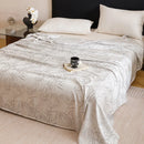 DecorBites™ Bamboo Fiber Summer Blanket - Single Double Bed Air Conditioning Lightweight Blanket