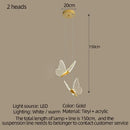 DecorBites™ LED Chandelier: Modern Butterfly Design, Acrylic, Exhibition Hall, Staircase, Bedroom Night Lamp Lighting Fixtures