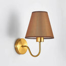 DecorBites™ Gold Fabric Wall Lamp: Modern Nordic Bedroom Light Fixture for Hotel Aisle & TV Background.