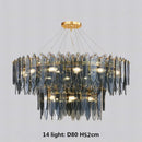 DecorBites™ Gold Metal Chain LED Pendant Lights for Modern Luxury Living Room