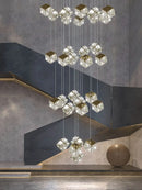 DecorBites™ Crystal Modern Chandelier for Living Room Luxury Loft LED Lighting Staircase Chandelier