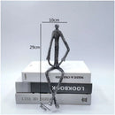 DecorBites™ Abstract Metal Human Sculpture Cast Iron Black Person Desktop Ornament
