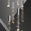 DecorBites™ Crystal Glass LED Pendant Light for Living Hallway Staircase & Restaurant