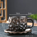 DecorBites™ Hammer Pattern Porcelain Mugs, Set of 2