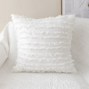 DecorBites™ Daisy Floral Embroidery Pillow Cover 45x45cm/30x50cm White Blooms Cozy Soft Décor