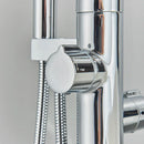 DecorBites™ Dual Handle Black Waterfall Bathtub Faucet Floor Standing Set for Bathroom