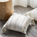 DecorBites™ Lace Tassel Cushion Tufted Sofa Pillowcase for Office Chair Pad