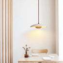 DecorBites™ Cream Stone Wood Chandelier: Danish Style Bedroom Pendant Lamp for Natural Atmosphere