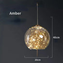 DecorBites™ Glass Pendant Lights: Modern LED Ceiling Chandelier for Bedroom & Bathroom