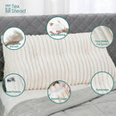 DecorBites™ Headboard Wedge Pillow - Triangular Bed Rest Support & Reading Bolster