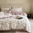 DecorBites™ Egyptian Cotton Print Bedding Set - Queen King Ru Size Sheets Pillowcases Blanket Cover