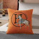 DecorBites™ Cotton Home Logo Cushion Cover Throw Pillow Cover House Decor Fur Living Room