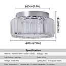 DecorBites™ Big Crystal LED Circle Chandelier Ceiling Lamp, RC Dimmable for Bedroom Living Room