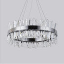 DecorBites™ Crystal LED Pendant Light Chrome/Gold Luxury Chandelier for Kitchen Living Room.