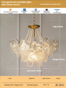 DecorBites™ Glass Dining Room Chandelier: Retro French Style for Living & Master Bedroom