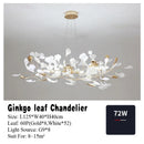 DecorBites™ Gold Branches Chandelier with Porcelain Leaves Pendant Light - Luxury Living room Decor