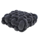 DecorBites™ Knot Square Pillows: Handmade Decor for Living Room, Bedroom, Office in Grey