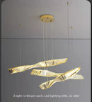 DecorBites™ Gold Steel LED Pendant Lights - Luxury Dimmable Suspend Lamp