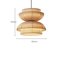 DecorBites™ Japanese Wabi Sabi Fabric Pendant Light: Traditional and Creative Lighting for Dining Room
