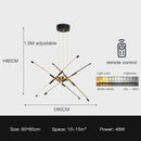 DecorBites™ Linen Ceiling Chandelier: Black Gold Pendant Lamp for Home, Office, or Restaurant
