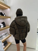 White Winter Jacket for Women – Hooded Thick Warm Padded Coat