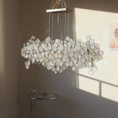 DecorBites™ Glass Led Chandelier: Modern Luxury Designer Pendant Lights for Living Room, Bedroom, Study