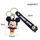 Disney Cartoon Anime Accessories Mickey Keychain Cute Minnie Keyring Student Bag Pendant Hanging Car Key Chain Couple Kids Gift