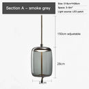 Modern amber glass pendant light bedroom gold accents