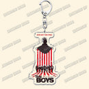 Hot The Boys TV Show Keychains Homelander Billy Butcher Starlight Key Chain Ring for Bag Hero Pendant Keyring Jewelry Fans Gifts