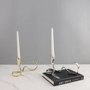 DecorBites™ Geometric Gold Candlestick Holder Centerpiece