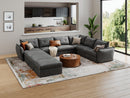 RUBIK X 5 Seats With Corner & 3 Ottomans