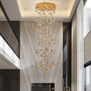 DecorBites™ Crystal Staircase Chandelier | Modern Elegant Loft Villa Lighting Fixture