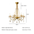 DecorBites™ Crystal LED Chandelier Living Room Luxury Lighting E14 Pendant Lamparas